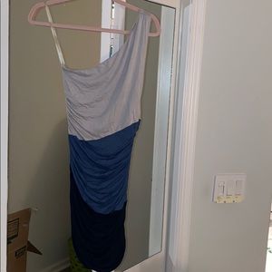 One shoulder fitted dress